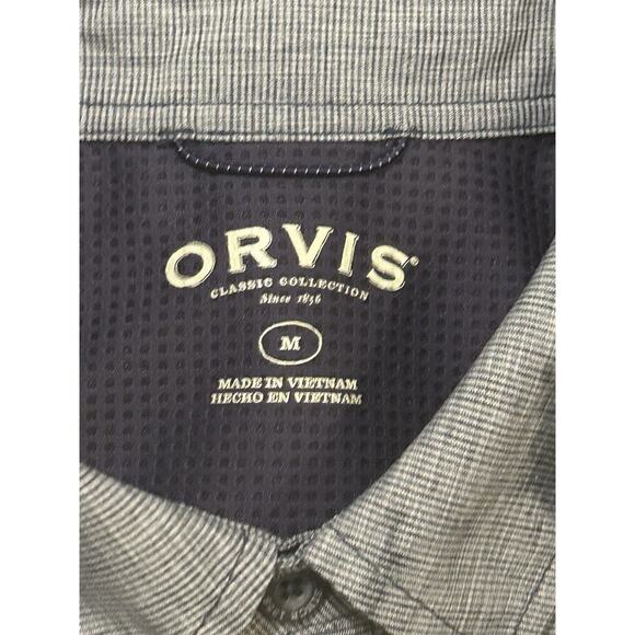 Orvis Blue Short Sleeve Button Up Shirt Men's size M - Picture 4 of 4
